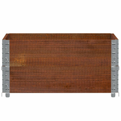Vidaxl palletopzetranden 2 st 80x60 cm massief grenenhout bruin