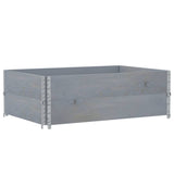 Vidaxl palletopzetranden 2 st 120x80 cm massief grenenhout grijs