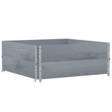 Vidaxl palletopzetranden 2 st 100x100 cm massief grenenhout grijs