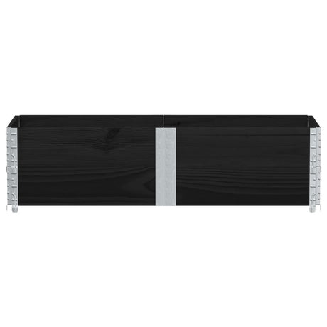 Vidaxl palletopzetranden 2 st 150x50 cm massief grenenhout zwart