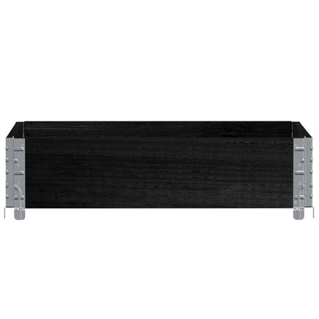 Vidaxl plantenbak 80x60 cm massief grenenhout zwart