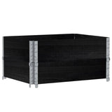 Vidaxl plantenbak 80x60 cm massief grenenhout zwart