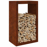 Vidaxl brandhoutrek 60x40x100 cm weervast staal