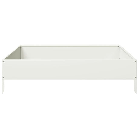 Vidaxl plantenbak verhoogd 100x100x26 cm staal wit