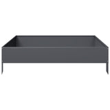 Vidaxl plantenbak verhoogd 100x100x26 cm staal antracietkleurig
