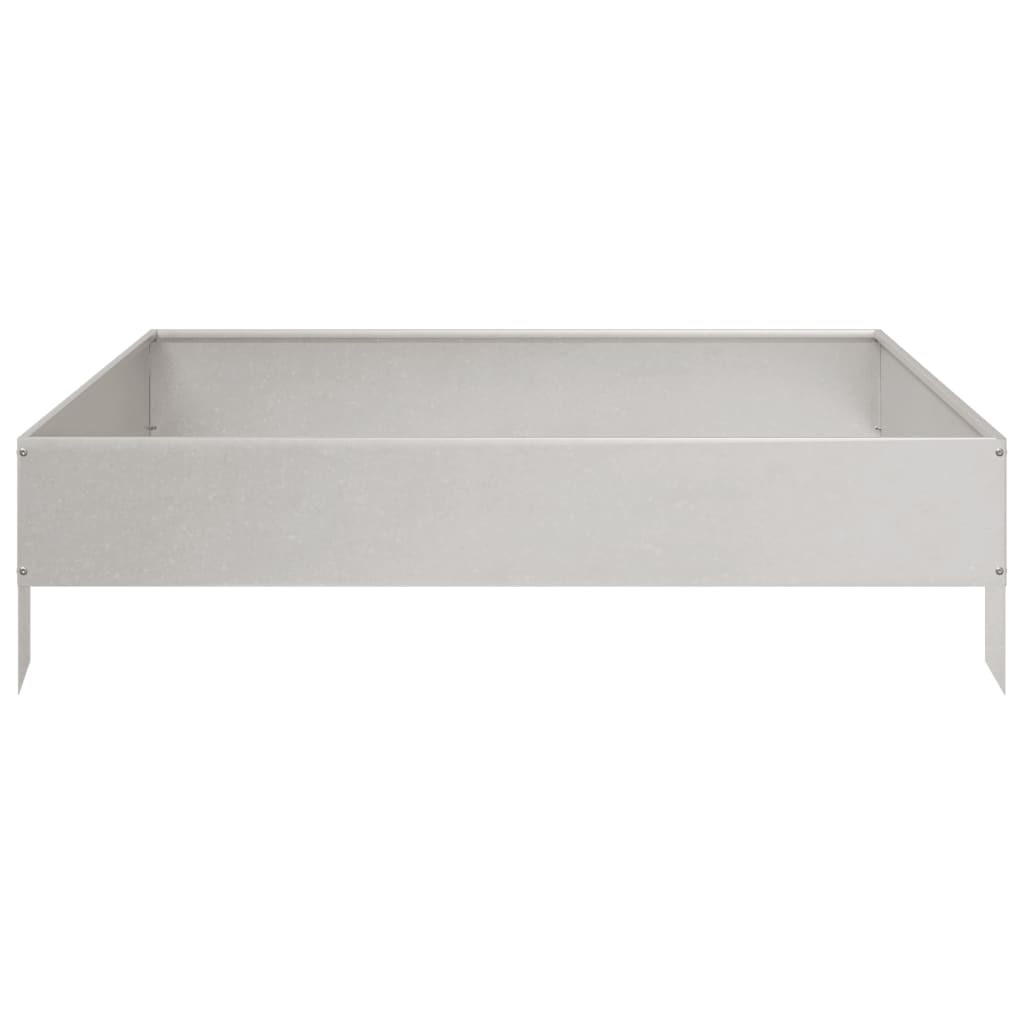 Vidaxl plantenbak verhoogd 100x100x26 cm roestvrijstaal
