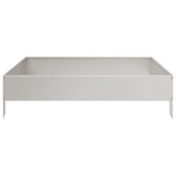 Vidaxl plantenbak verhoogd 100x100x26 cm roestvrijstaal