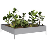 Vidaxl plantenbak verhoogd 100x100x26 cm gegalvaniseerd staal