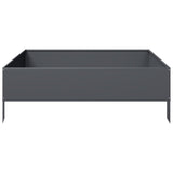 Vidaxl plantenbak verhoogd 100x100x33,5 cm staal antracietkleurig