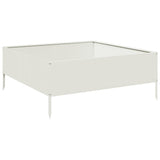 Vidaxl plantenbak verhoogd 100x100x41 cm staal wit