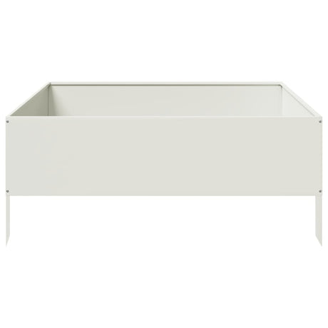 Vidaxl plantenbak verhoogd 100x100x41 cm staal wit