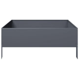 Vidaxl plantenbak verhoogd 100x100x41 cm staal antracietkleurig