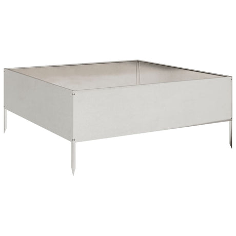 Vidaxl plantenbak verhoogd 100x100x41 cm roestvrijstaal
