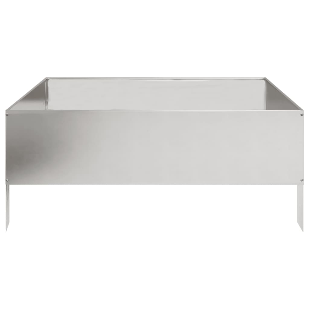 Vidaxl plantenbak verhoogd 100x100x41 cm roestvrijstaal