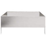 Vidaxl plantenbak verhoogd 100x100x41 cm roestvrijstaal