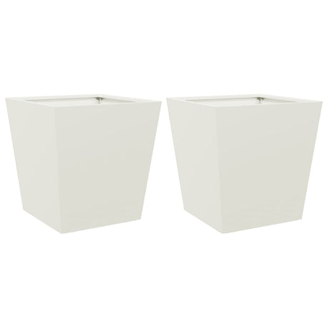 Vidaxl plantenbakken 2 st 40x40x40 cm staal wit