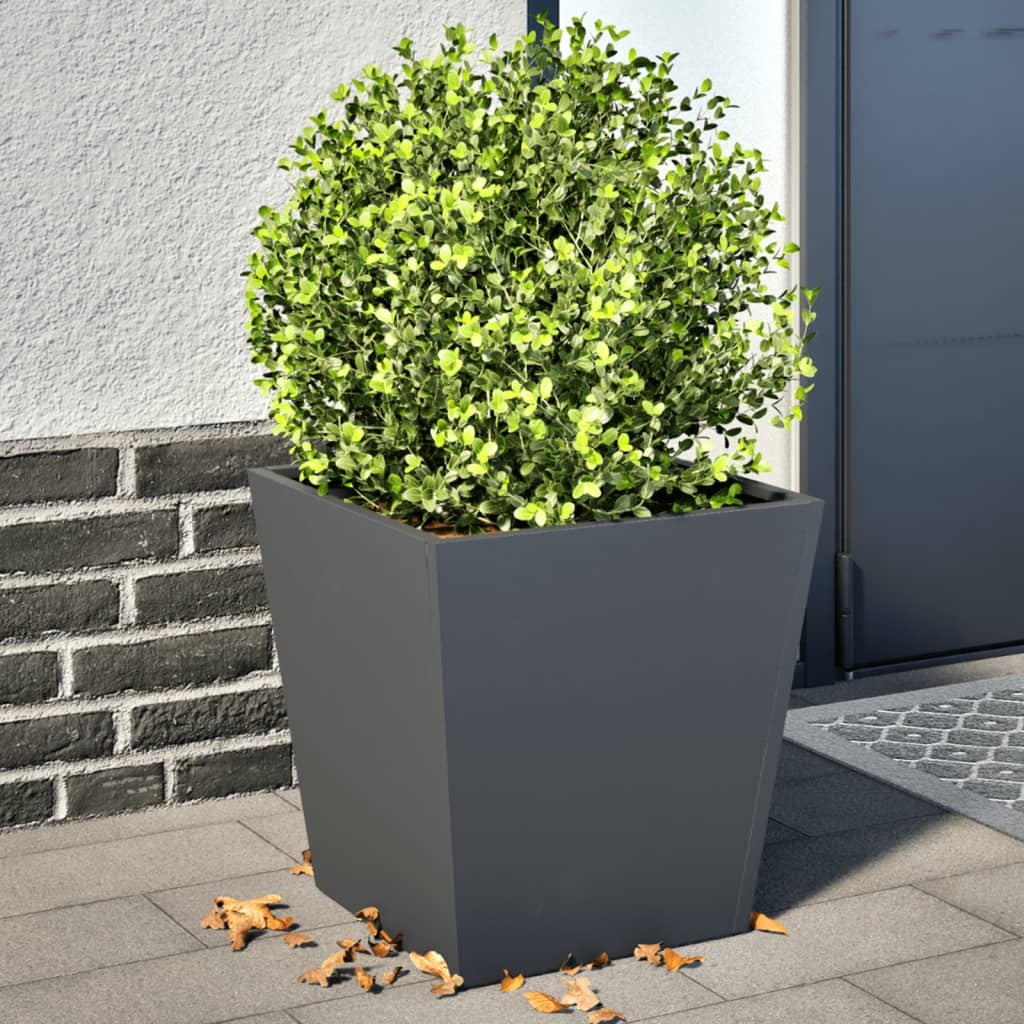 Vidaxl plantenbakken 2 st 40x40x40 cm staal antracietkleurig