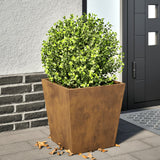 Vidaxl plantenbak 40x40x40 cm weervast staal