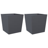 Vidaxl plantenbakken 2 st 50x50x50 cm staal antracietkleurig