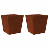 Vidaxl plantenbakken 2 st 50x50x50 cm weervast staal
