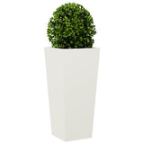 Vidaxl plantenbak 35x35x75 cm staal wit