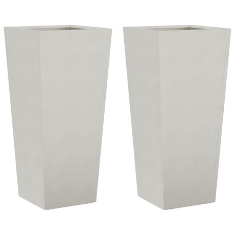 Vidaxl plantenbakken 2 st 35x35x75 cm roestvrij staal