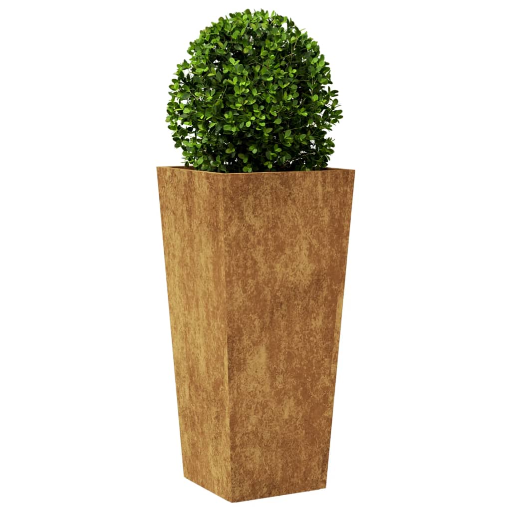 Vidaxl plantenbak 35x35x75 cm weervast staal