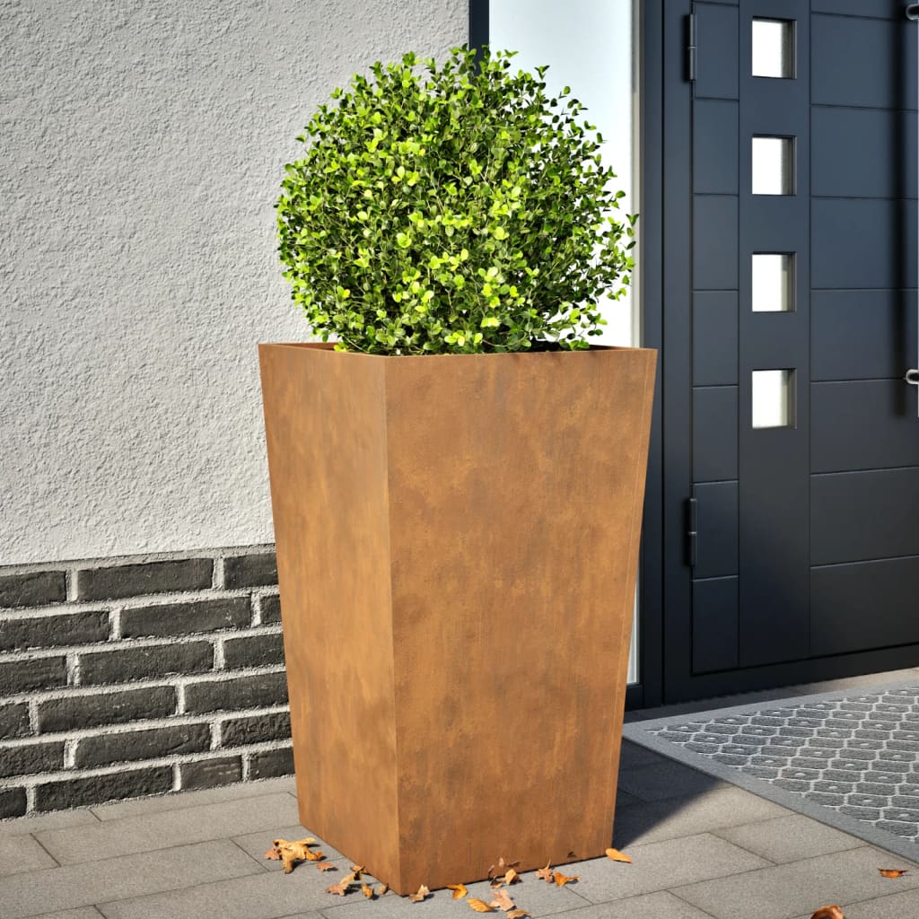 Vidaxl plantenbak 45x45x75 cm weervast staal