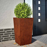 Vidaxl plantenbakken 2 st 45x45x75 cm weervast staal