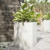 Vidaxl plantenbak zeshoek 46x40x45 cm staal wit