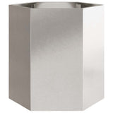 Vidaxl plantenbak zeshoek 46x40x45 cm roestvrijstaal