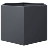 Vidaxl plantenbak zeshoek 69x60x45 cm staal antracietkleurig