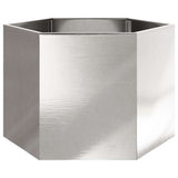 Vidaxl plantenbak zeshoek 69x60x45 cm roestvrijstaal