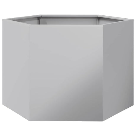 Vidaxl plantenbak zeshoek 69x60x45 cm gegalvaniseerd staal