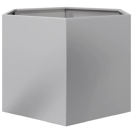 Vidaxl plantenbak zeshoek 69x60x45 cm gegalvaniseerd staal