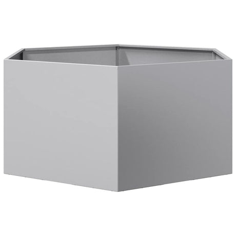 Vidaxl plantenbak zeshoek 104x90x45 cm gegalvaniseerd staal