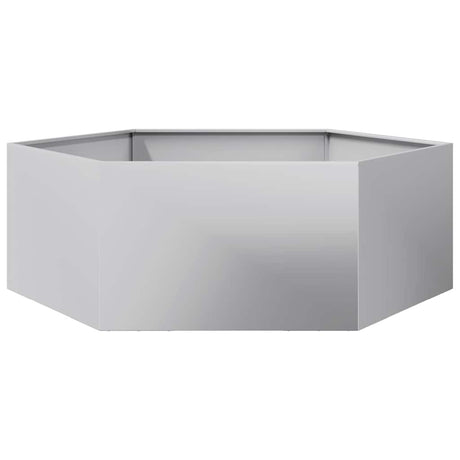 Vidaxl plantenbak zeshoek 138x120x45 cm gegalvaniseerd staal