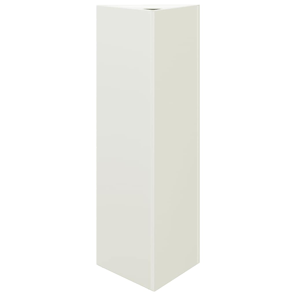 Vidaxl plantenbak driehoek 30x26x75 cm staal wit