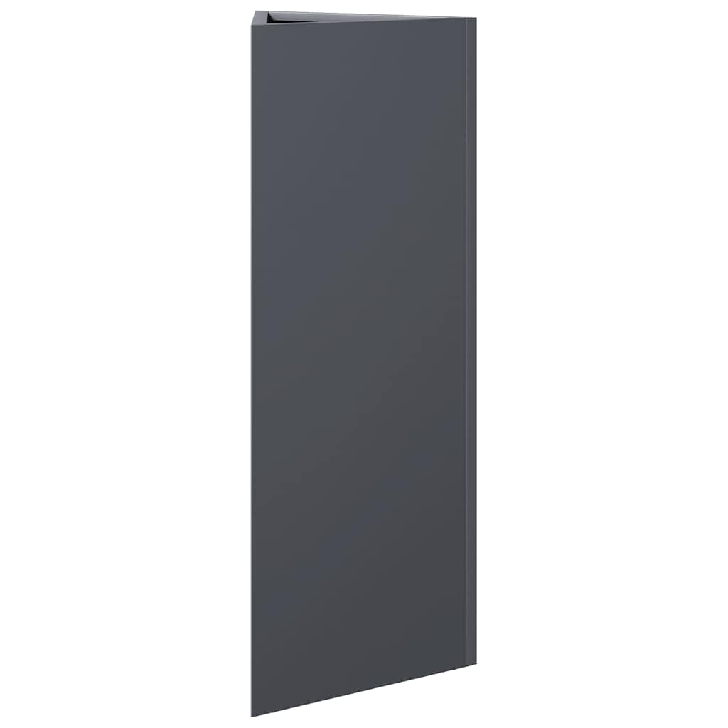 Vidaxl plantenbak driehoek 30x26x75 cm staal antracietkleurig