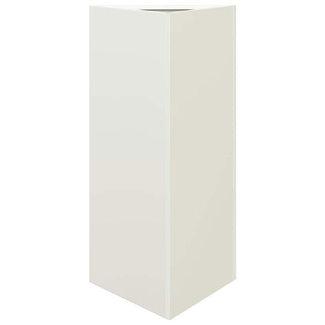 Vidaxl plantenbak driehoek 40x34,5x75 cm staal wit