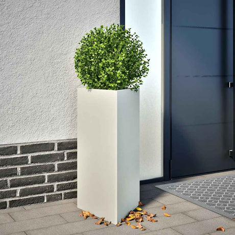 Vidaxl plantenbak driehoek 40x34,5x75 cm staal wit