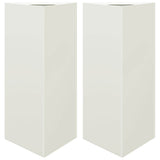 Vidaxl plantenbakken 2 st driehoek 40x34,5x70 cm staal wit