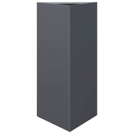 Vidaxl plantenbak driehoek 40x34,5x75 cm staal antracietkleurig