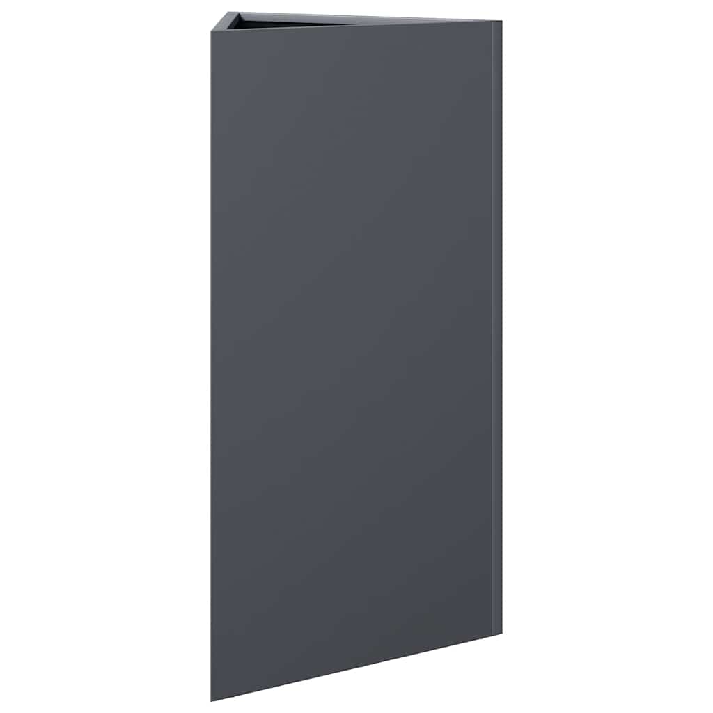 Vidaxl plantenbak driehoek 40x34,5x75 cm staal antracietkleurig