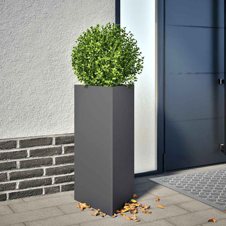 Vidaxl plantenbak driehoek 40x34,5x75 cm staal antracietkleurig