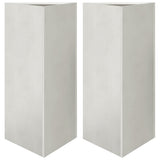 Vidaxl plantenbakken 2 st driehoek 40x34,5x75 cm roestvrij staal