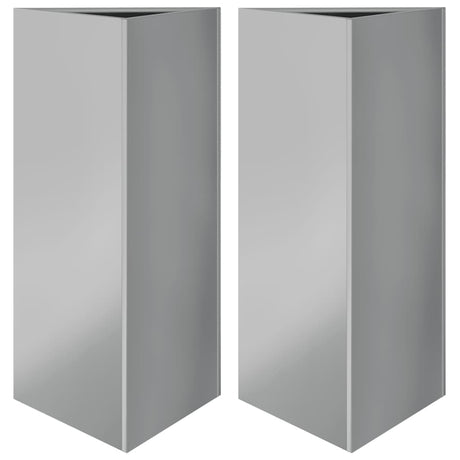 Vidaxl plantenbakken 2 st driehoek 40x40x75 cm gegalvaniseerd staal
