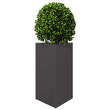 Vidaxl plantenbak driehoek 50x43x75 cm staal zwart