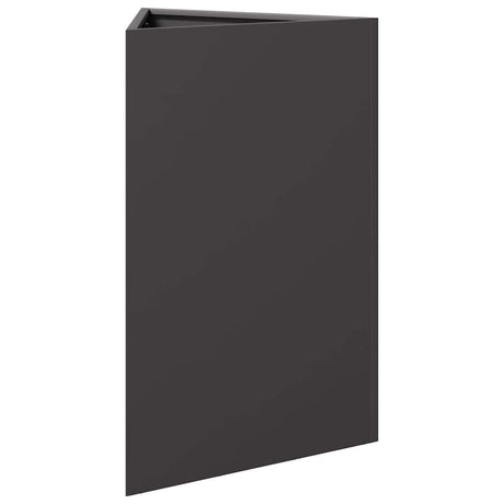 Vidaxl plantenbak driehoek 50x43x75 cm staal zwart
