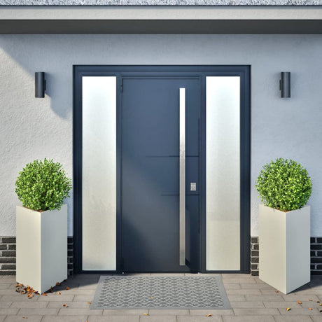 Vidaxl plantenbakken 2 st driehoek 50x43x75 cm staal wit